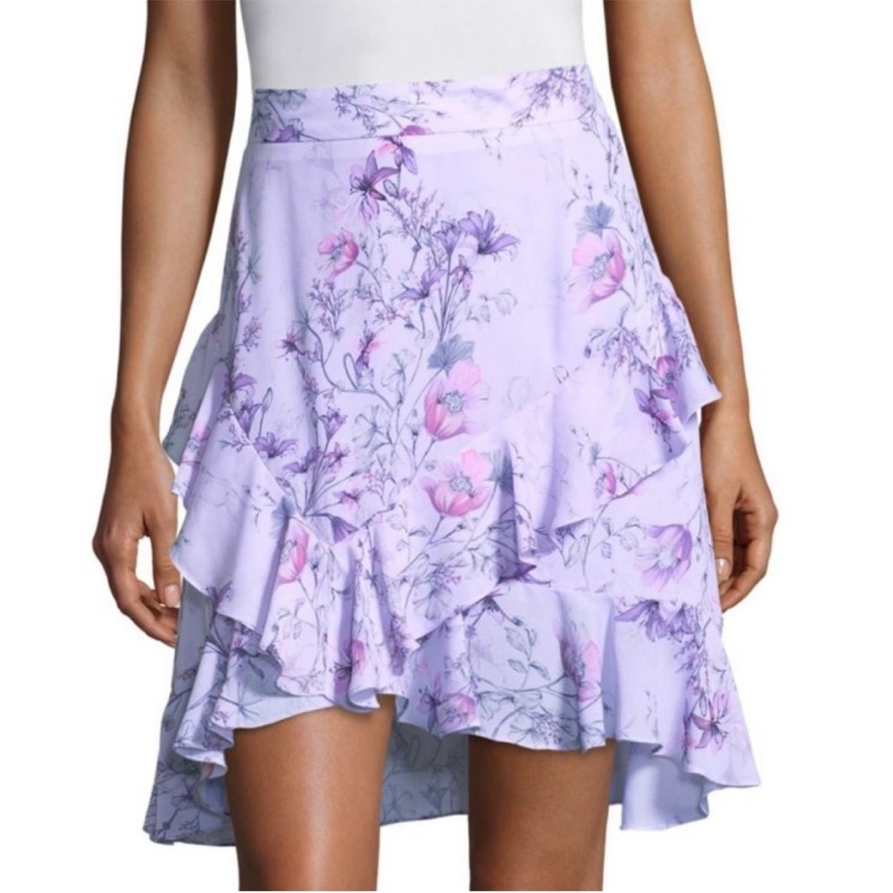 PROSE & POETRY Skirt Skirt Ruffle Flounce Mini Purple Romantic Size Medium